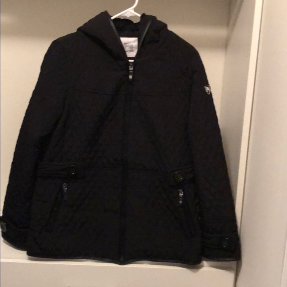 Blanc Noir Quilted Hooded Coat